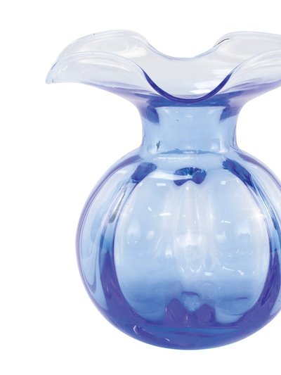 Vietri Hibiscus Glass Cobalt Medium Fluted Vase product