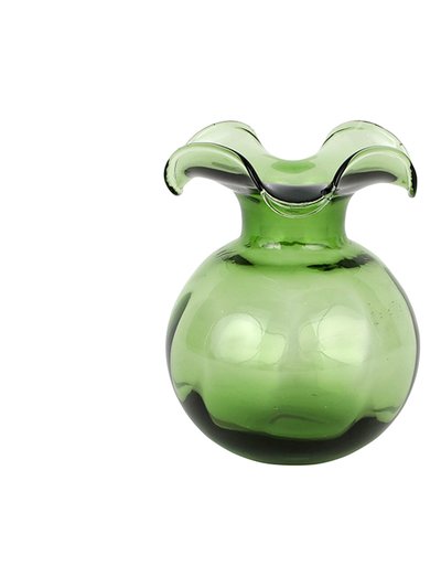 Vietri Hibiscus Glass Dark Green Bud Vase product