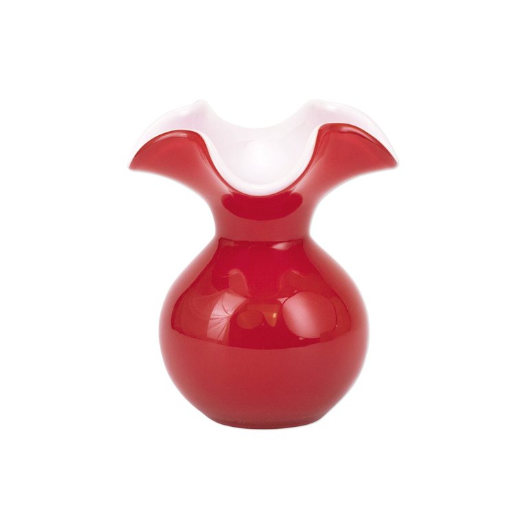 Hibiscus Glass Red Bud Vase