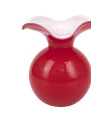 Hibiscus Glass Red Medium Vase