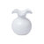 Hibiscus Glass White Bud Vase - White