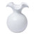 Hibiscus Glass White Medium Fluted Vase - White