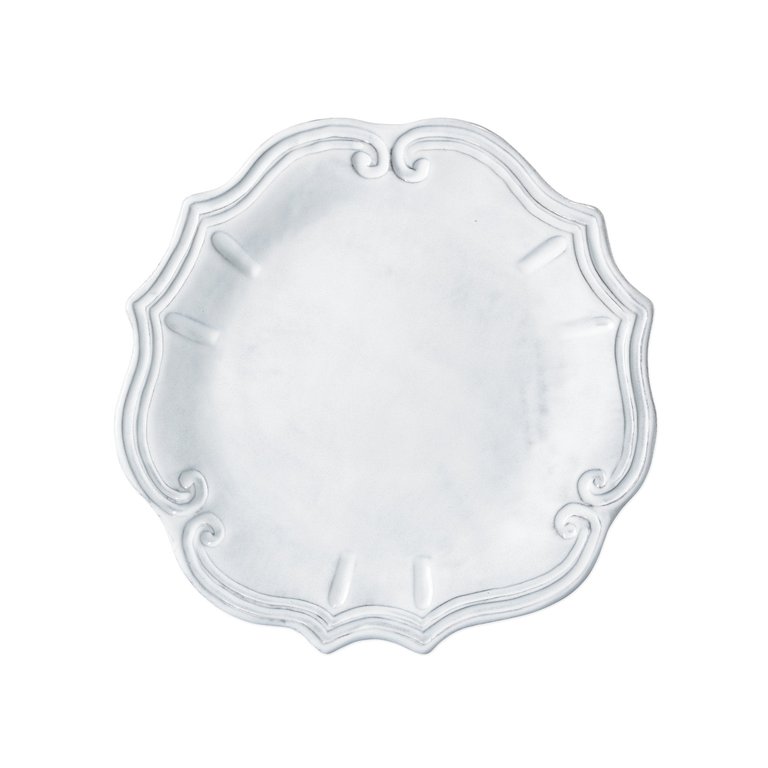 Incanto Baroque European Dinner Plate - White