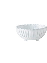 Incanto Stripe Footed Bowl - White