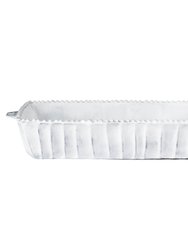 Incanto Stripe Medium Rectangular Baking Dish - White