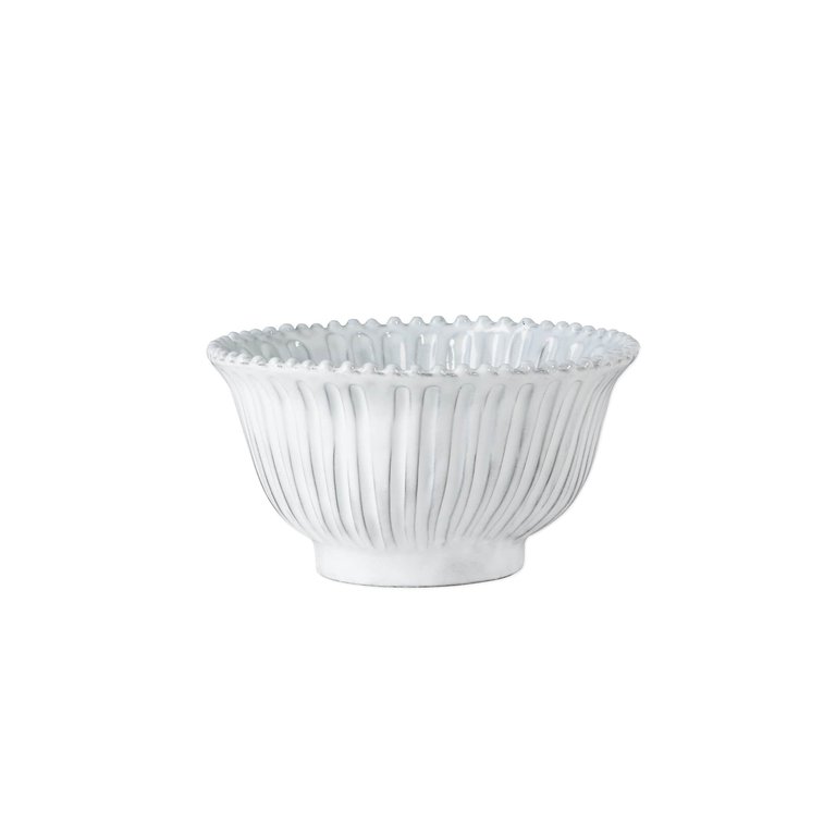 Incanto Stripe Small Serving Bowl - White