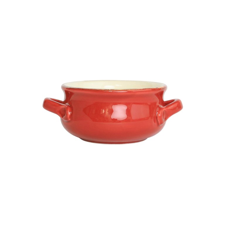 Italian Bakers Small Handled Round Baker - Red