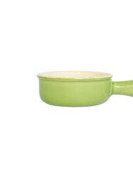 Italian Bakers Small Round Baker With Large Handle - Green