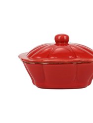 Italian Bakers Square Covered Casserole Dish - Red