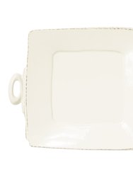 Lastra Handled Square Platter - Linen