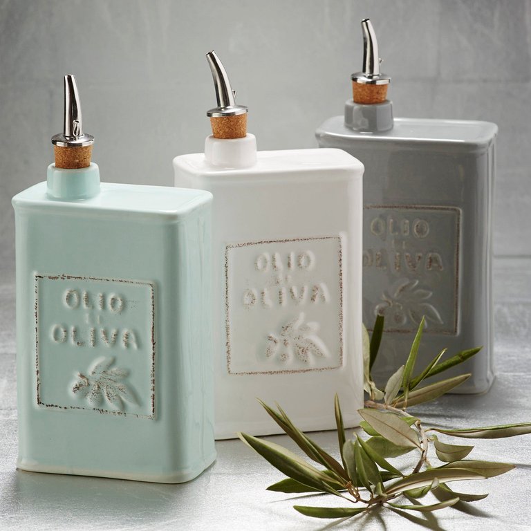 Lastra Olive Oil Can - Linen
