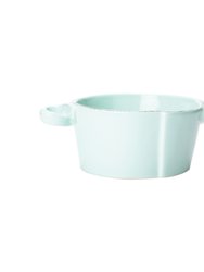 Lastra Small Handled Bowl - Aqua