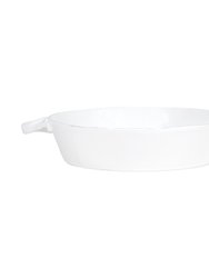 Lastra White Handled Round Baker - White