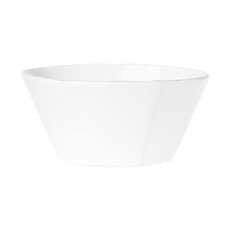 Lastra White Large Stacking Serving Bowl - White