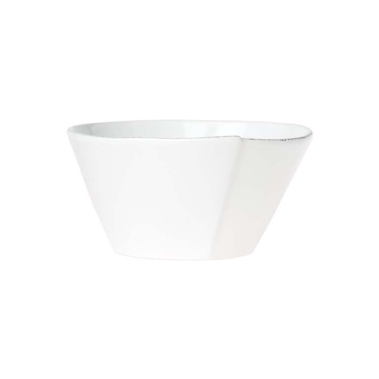 Lastra White Medium Stacking Serving Bowl - White
