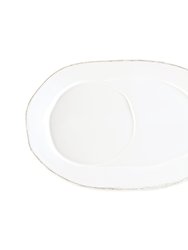 Lastra White Oval Tray - White