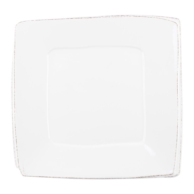 Lastra White Square Platter - White