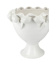 Limoni White Figural Footed Cachepot