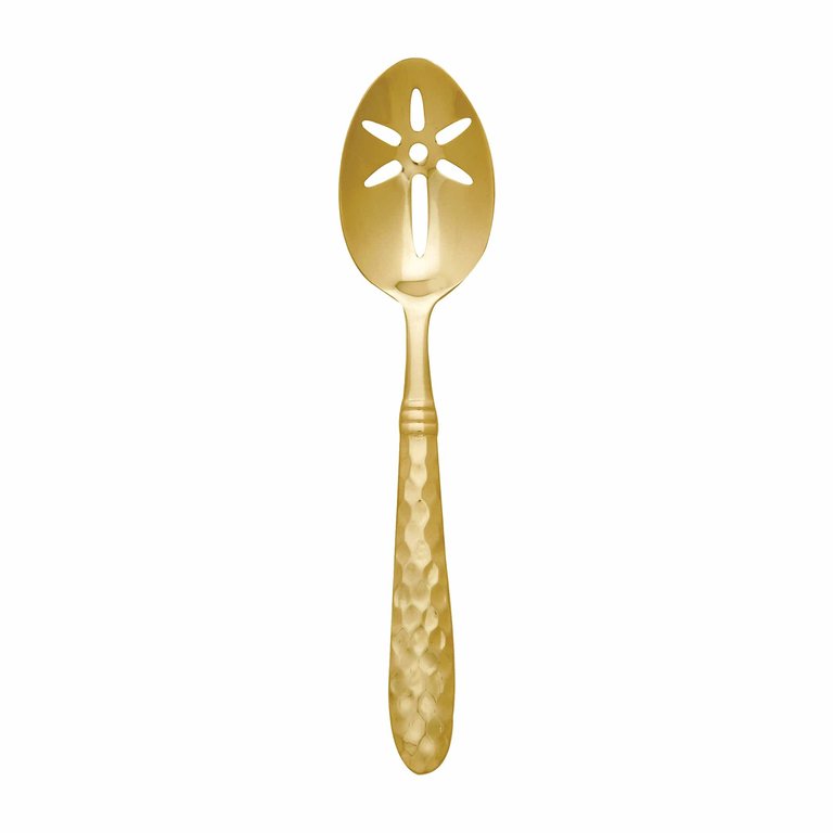 Martellato Slotted Serving Spoon - Gold
