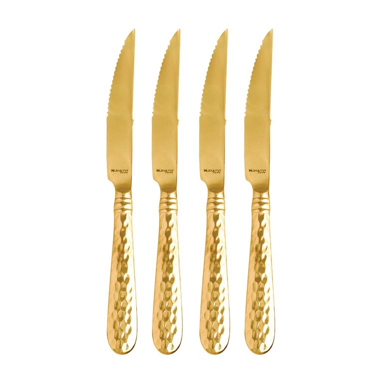 Martellato Steak Knife - Set Of 4 - Gold