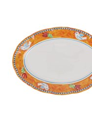 Melamine Campagna Uccello Oval Platter - Uccello