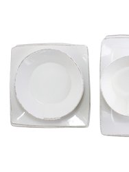 Melamine Lastra White 4-Piece Serveware Set - White