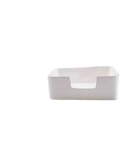 Vietri Melamine Lastra White Dinner Napkin Holder product
