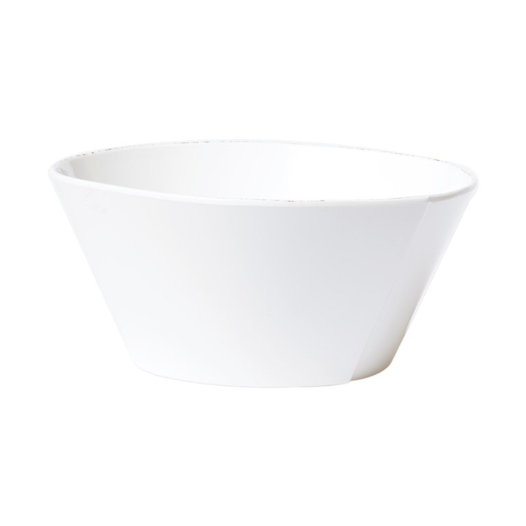 Melamine Lastra White Large Stacking Serving Bowl - White