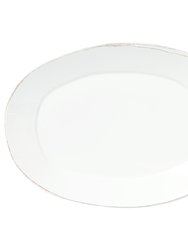 Melamine Lastra White Oval Platter - White