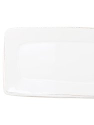Melamine Lastra White Rectangular Platter - White