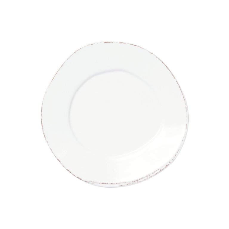 Melamine Lastra White Salad Plate - White