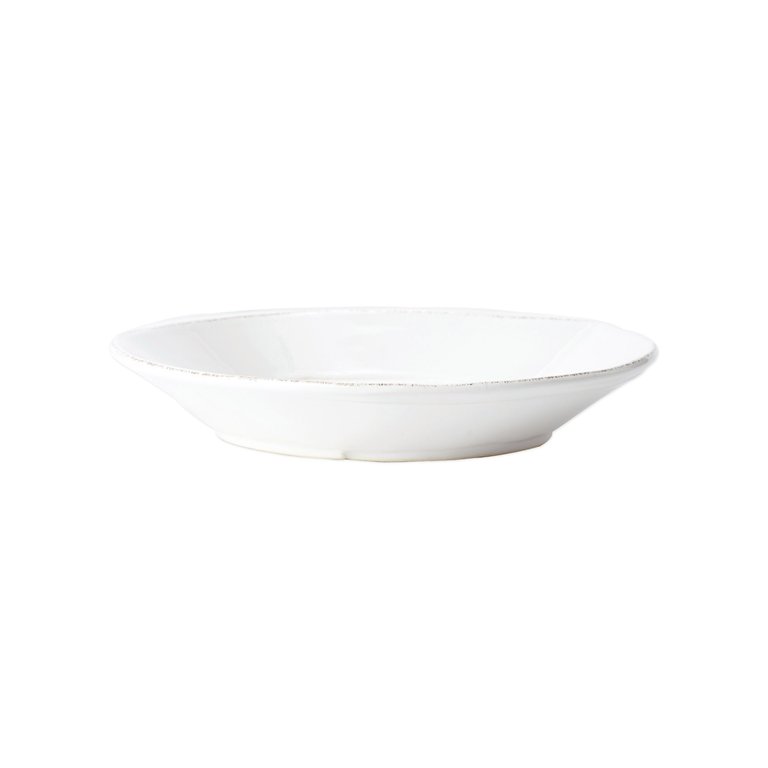 Melamine Lastra White Shallow Bowl - White