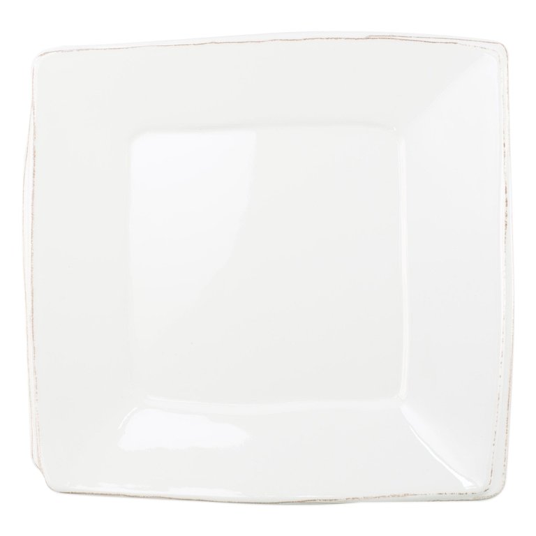 Melamine Lastra White Square Platter - White