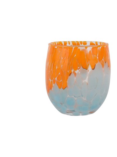 Vietri Nuvola Orange And Light Blue Double Old Fashioned product