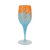 Nuvola Orange And Light Blue Wine Glass