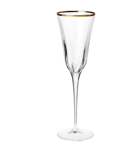 Vietri Optical Gold Champagne Glass product