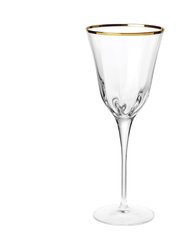 Optical Gold Wine Glass - Gold