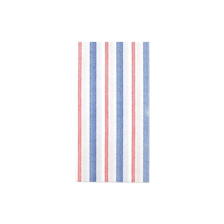 Papersoft Napkins Americana Stripe Guest Towels - White