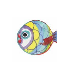 Pesci Colorati Figural Fish Canape Plate - Handpainted