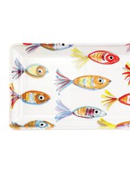 Pesci Colorati Rectangular Platter - Handpainted