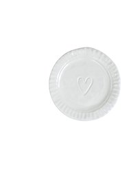 Pietra Serena Heart Plate - White