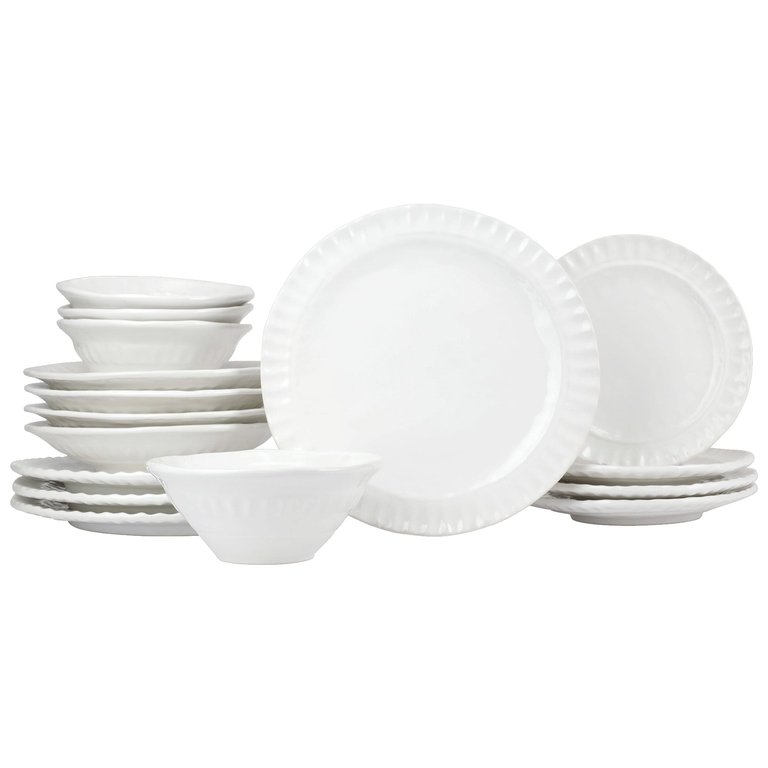 Pietra Serena Sixteen-Piece Place Setting - White