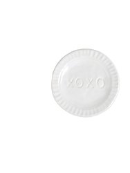 Pietra Serena XOXO Plate - White