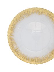Rufolo Glass Gold Brushstroke Service Plate/Charger
