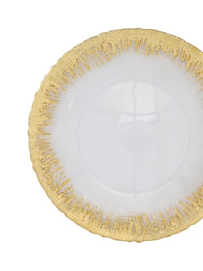 Vietri Rufolo Glass Gold Brushstroke Service Plate/Charger product