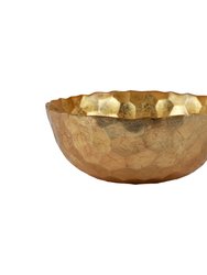 Rufolo Glass Honeycomb Medium Bowl - Gold