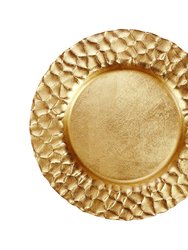Rufolo Glass Honeycomb Service Plate/Charger - Gold