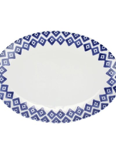 Vietri Santorini Diamond Oval Platter product
