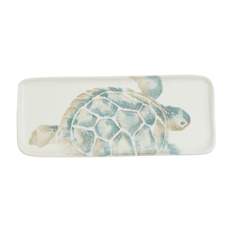 Tartaruga Narrow Rectangular Tray - Aqua