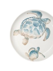 Tartaruga Round Shallow Bowl - Aqua